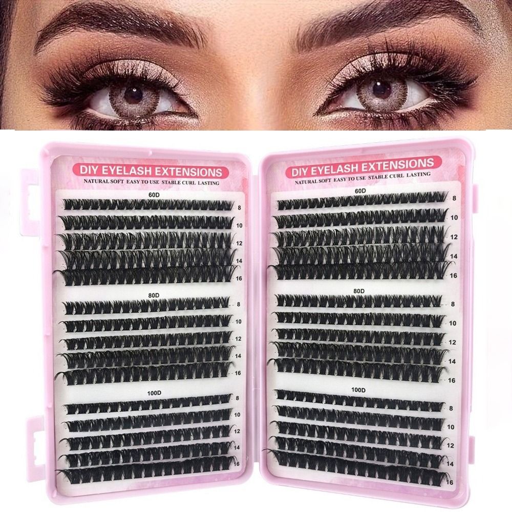 False Eyelashes Natural - رموش صناعية جديدة بطول 8-16 مم،