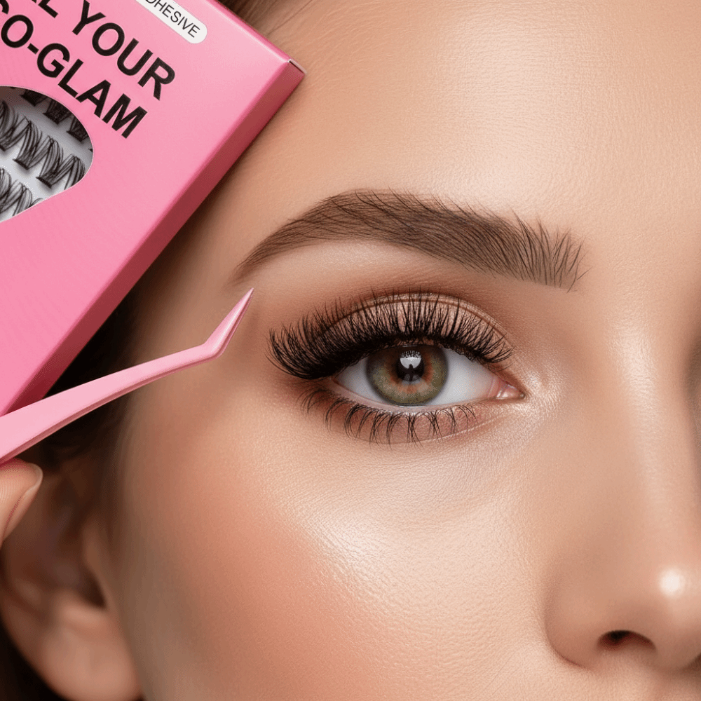 False Eyelashes Natural - طقم تمديد الرموش بمظهر طبيعي للتركيب