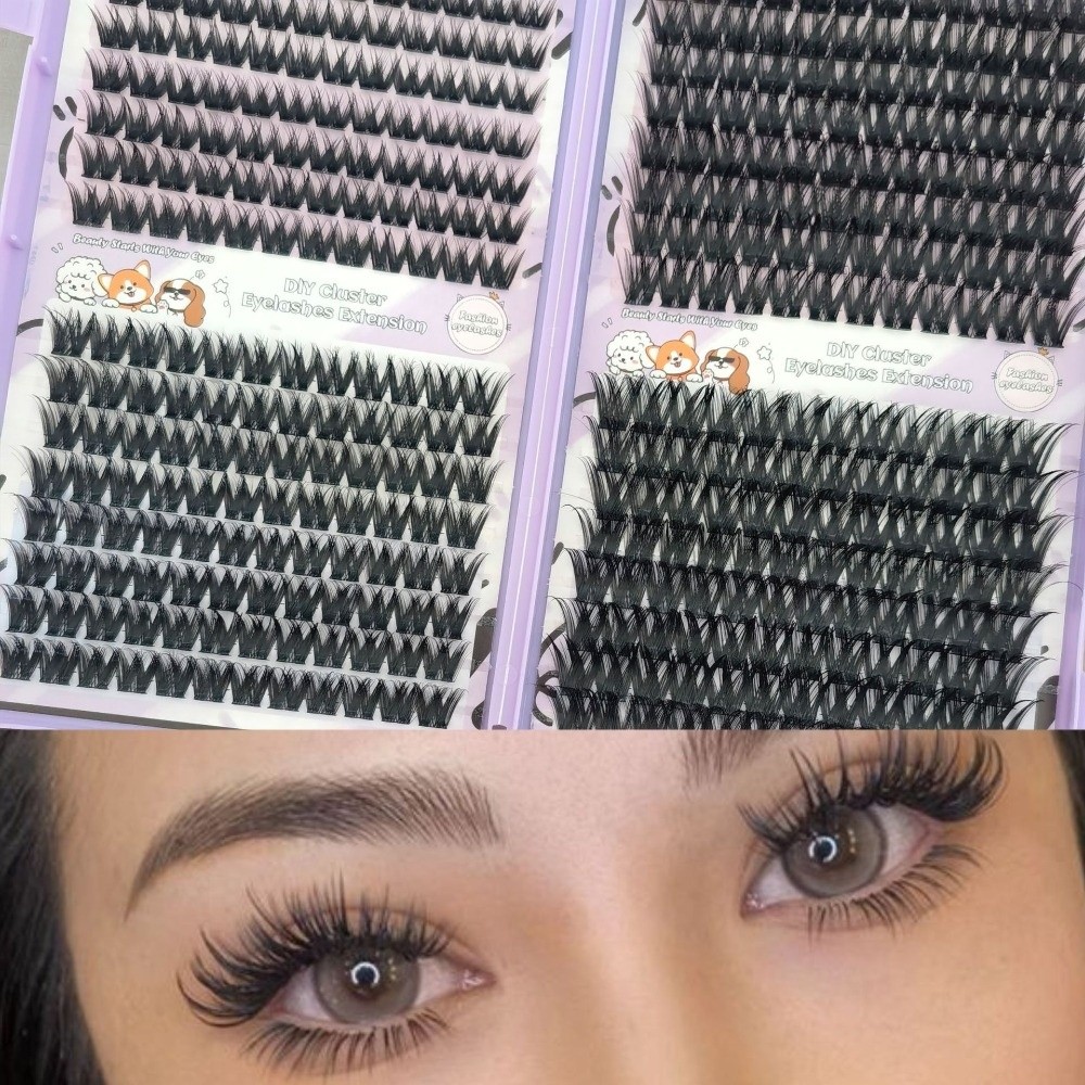 False Eyelashes Natural - رموش صناعية كثيفة منحنية بـ 10/20/32