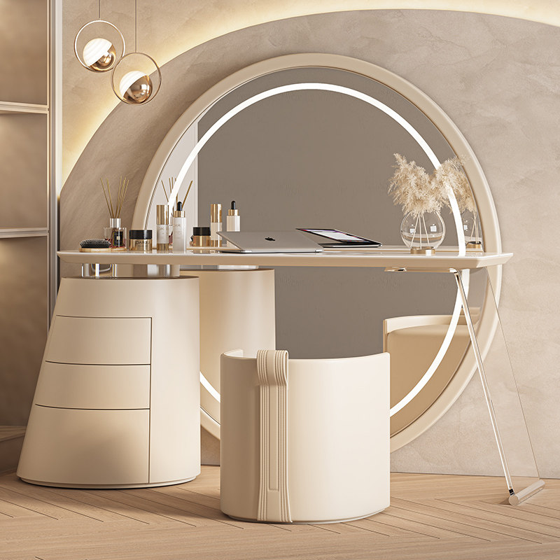 Beauty Makeup Vanity Set - طاولة زينة عصرية بتصميم نورديك، مجموعة