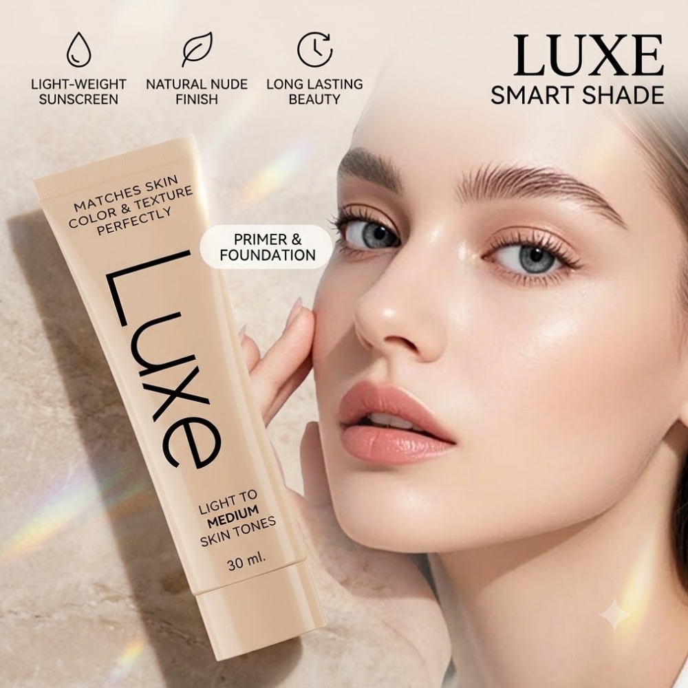 كريم أساس سائل ذكي LUXE مع واق - مراجعة Beauty Natural Makeup وسعره