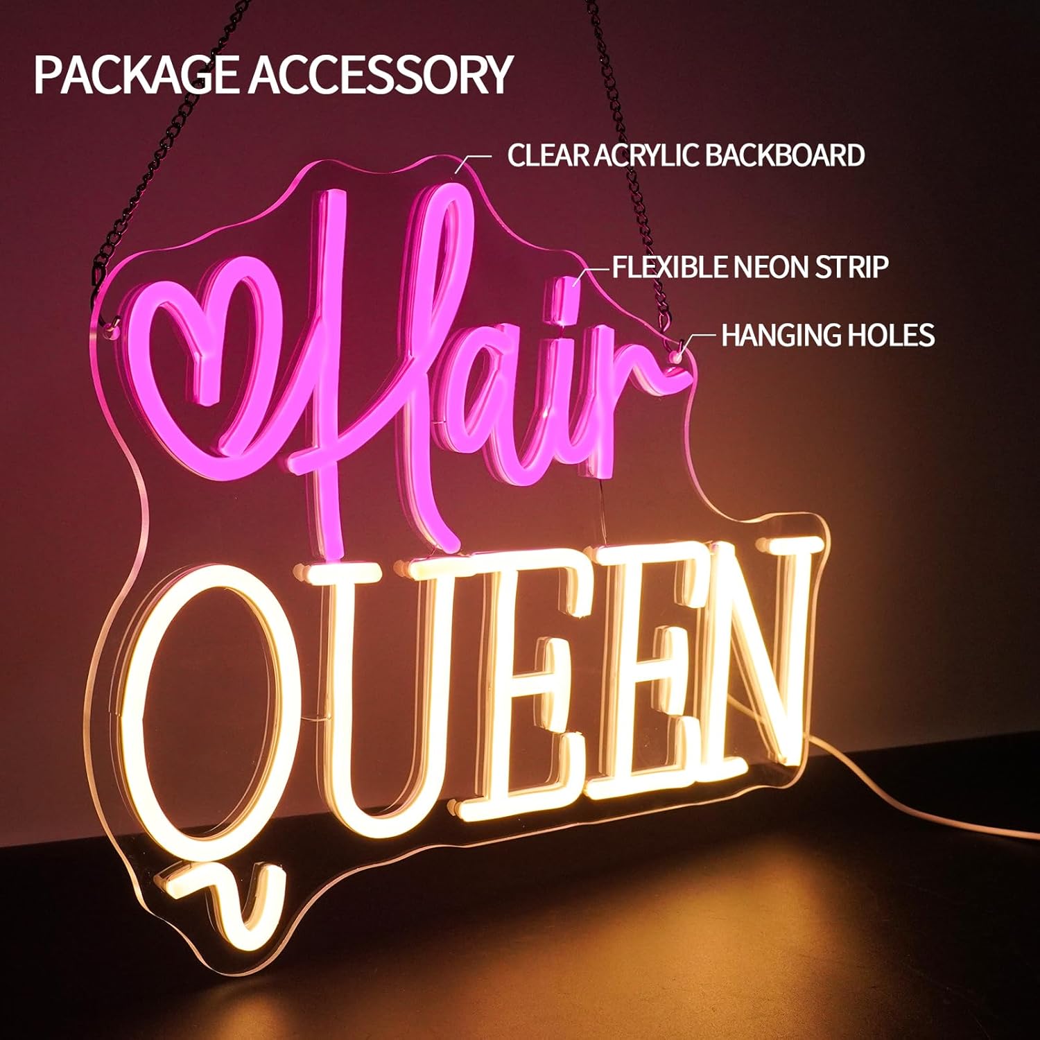 لافتة نيون LED تعمل بمنفذ USB  - مراجعة Beauty Queen Makeup Studio وسعره