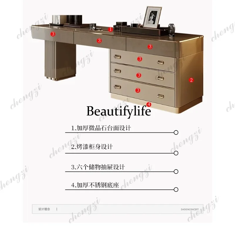 طاولة زينة خشبية كاملة E182 بت - مراجعة Beauty Makeup Vanity Set وسعره