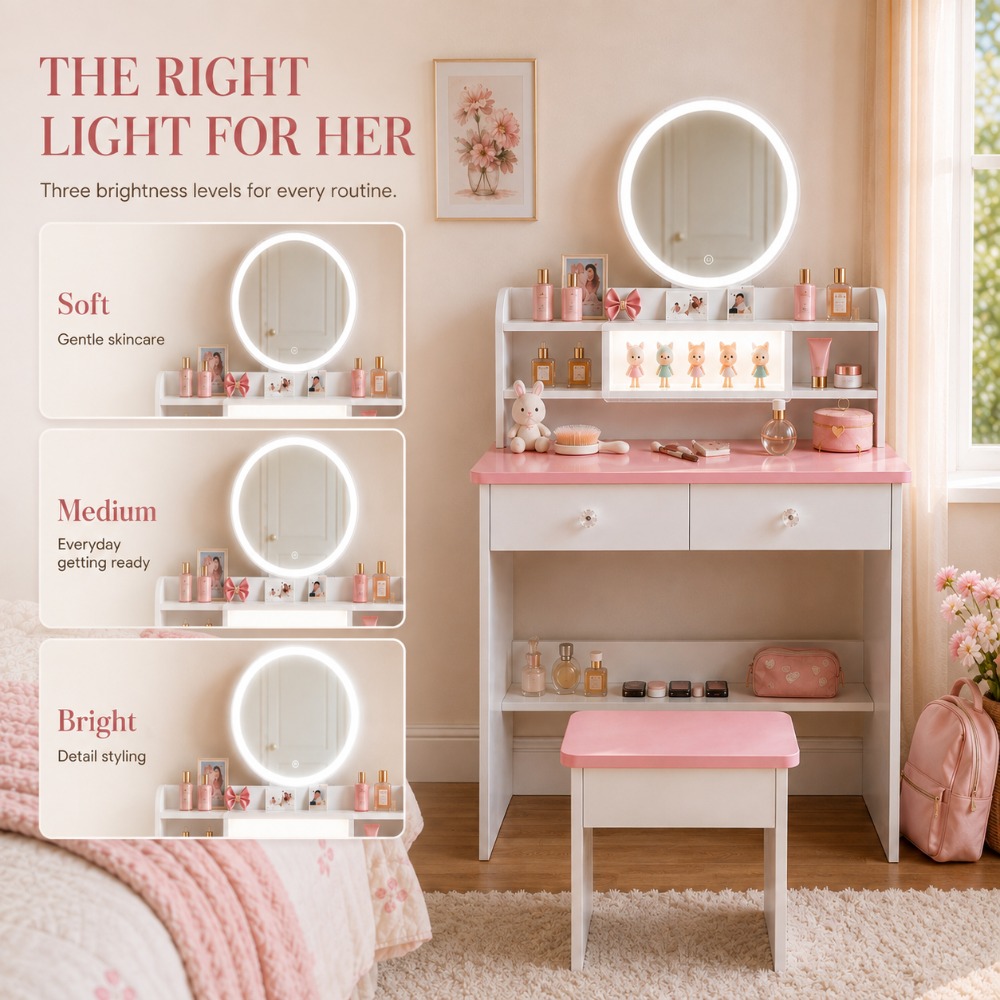 هدية مثالية لها، طاولة زينة ور - مراجعة Beauty Makeup Vanity Set وسعره