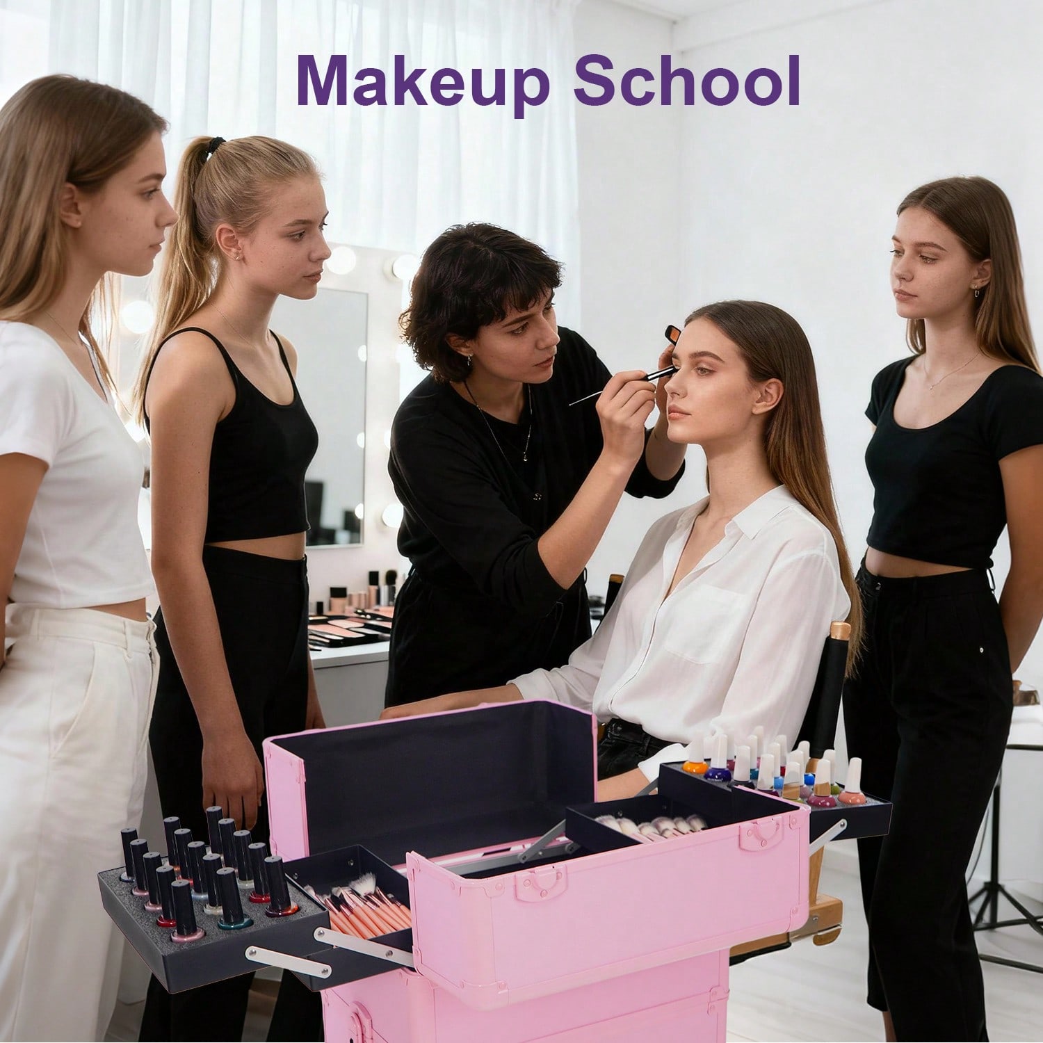 حقيبة مكياج متحركة 4 في 1 على  - مراجعة Beauty Makeup Case وسعره