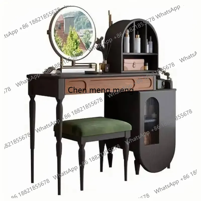 طاولة تجميل سوداء مع درج وكرسي - مراجعة Beauty Makeup Vanity Set وسعره