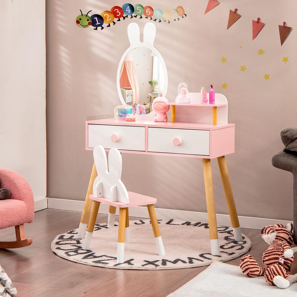 طاولة تجميل للأطفال بتصميم أرن - مراجعة Beauty Makeup Vanity Set وسعره
