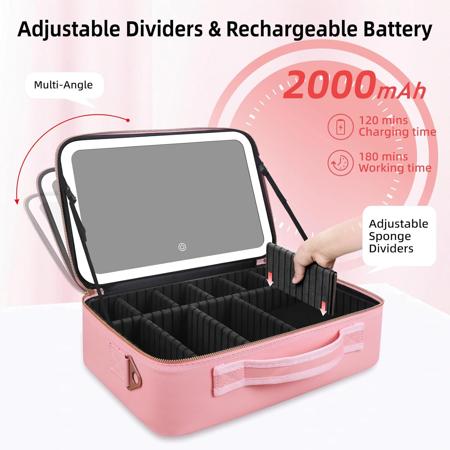حقيبة مكياج كبيرة السعة 15''×1 - مراجعة Beauty Makeup Case وسعره