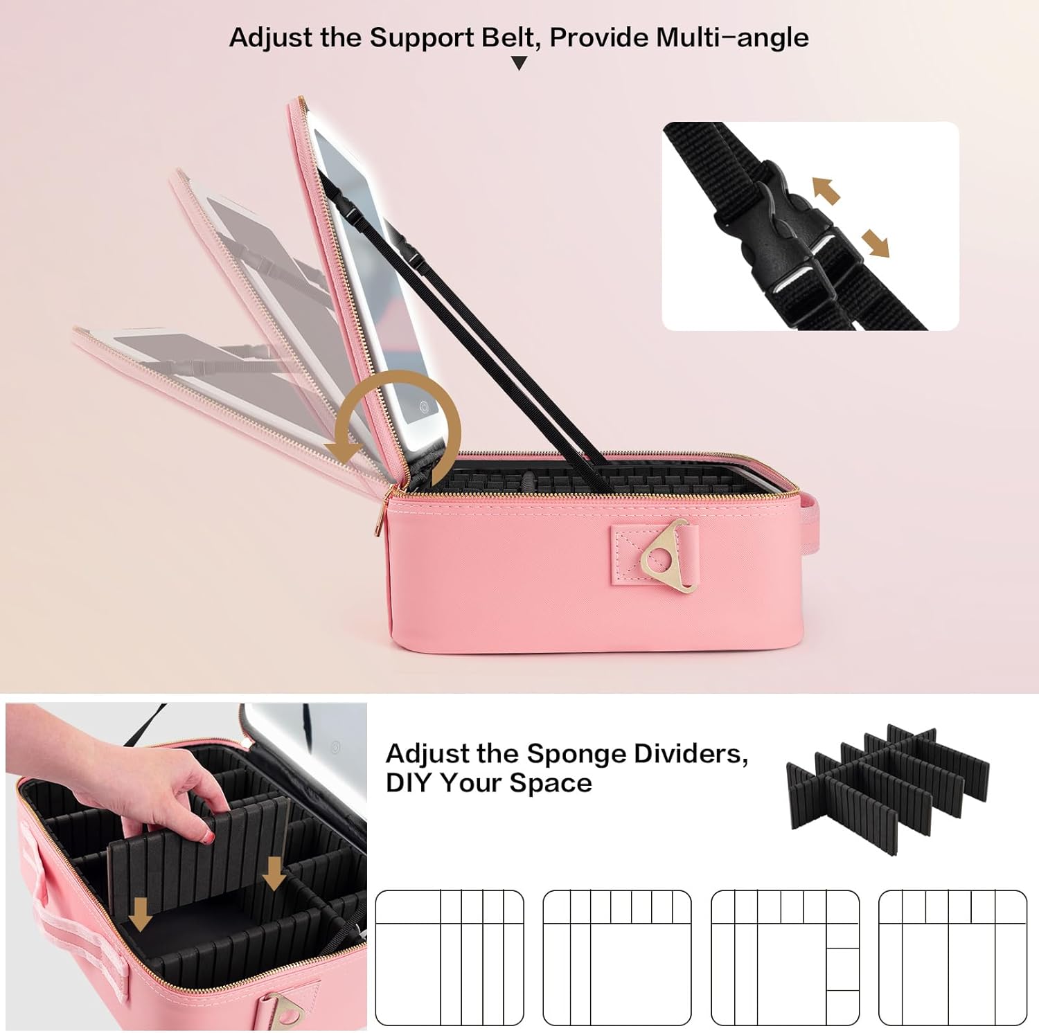 حقيبة مكياج كبيرة السعة 15''×1 - مراجعة Beauty Makeup Case وسعره